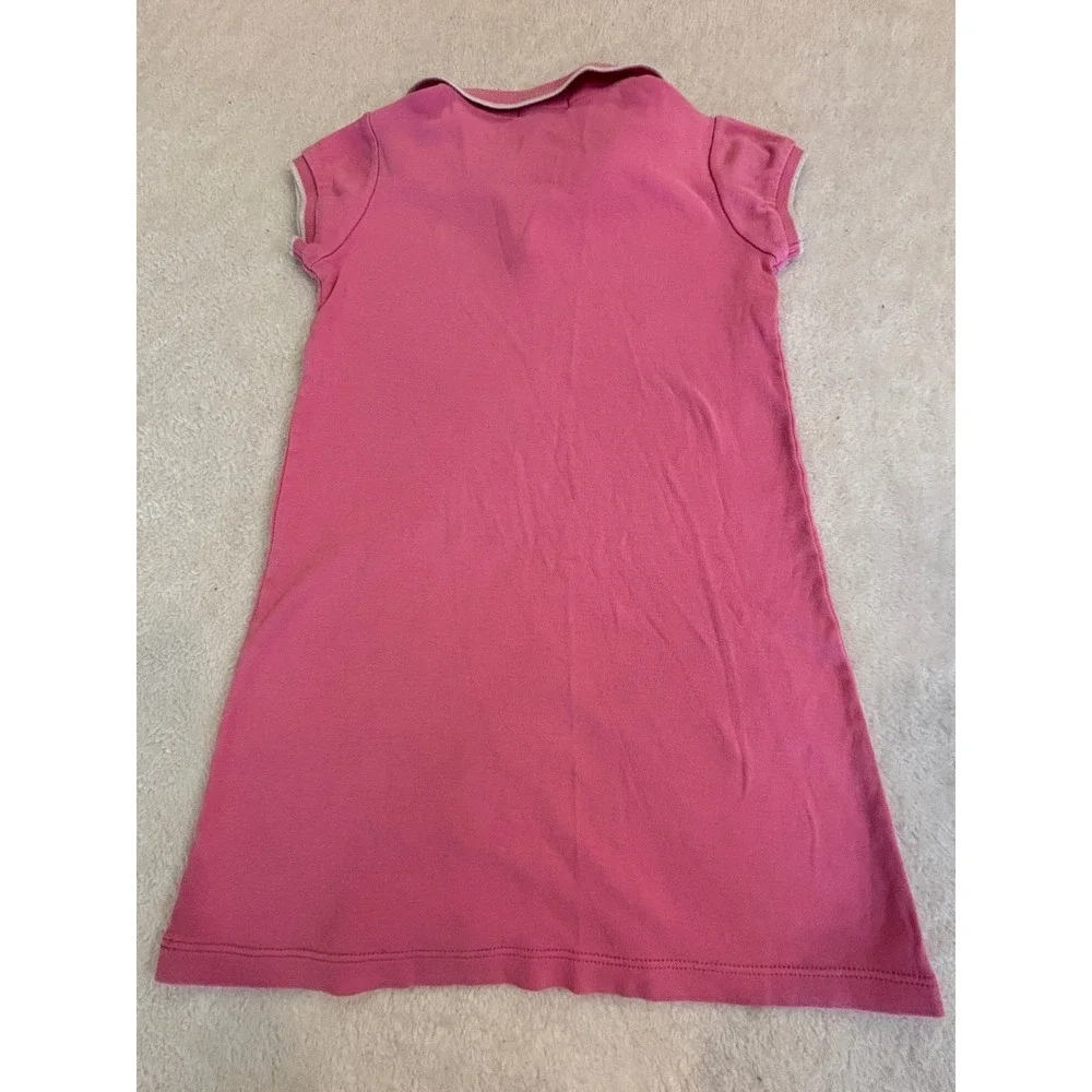 Ralph Lauren Girls Pink Polo Dress Short Sleeve Size 6 Pony Logo Preppy